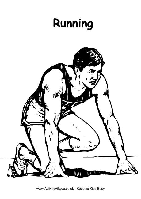 Running colouring page