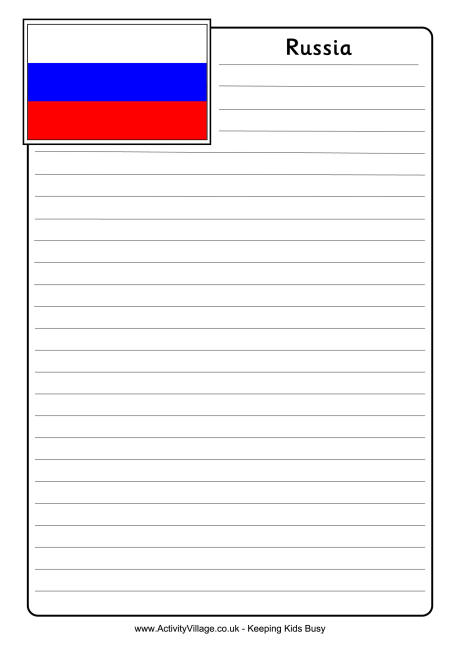 Russia notebooking page 