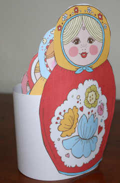 Printable Russian dolls, stacked together