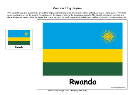 Rwanda flag jigsaw
