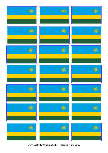 Rwanda flag printable