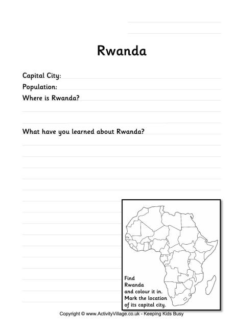Rwanda worksheet