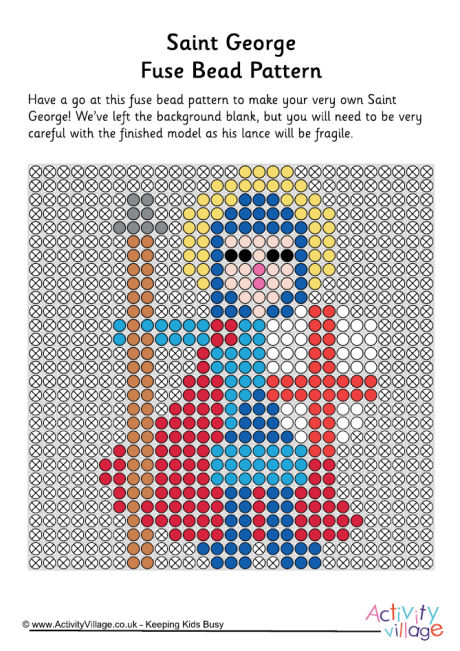 Saint George fuse bead pattern