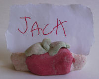 Salt dough placecard holder