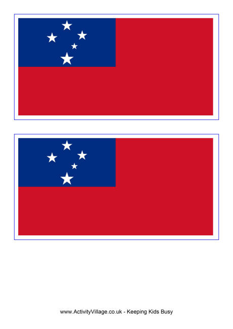 Samoa flag printable