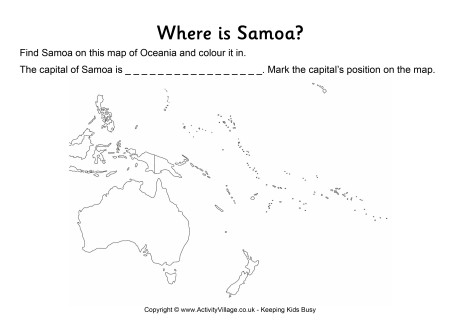 Samoa Location Worksheet