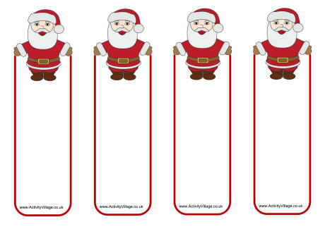 Santa bookmarks