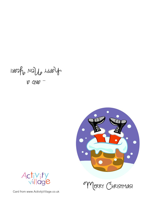 Santa chimney card