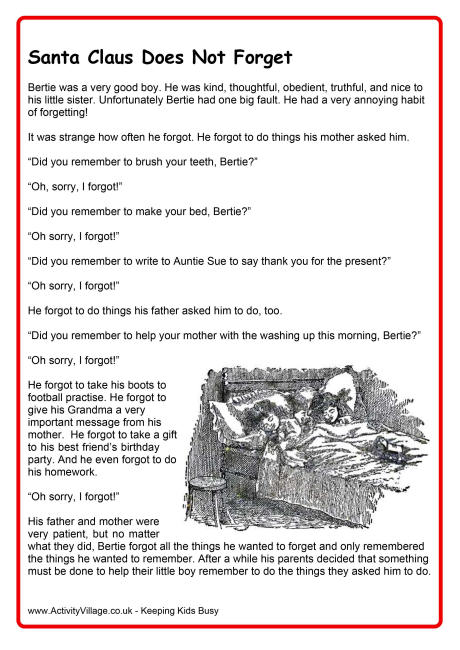 Santa Claus does not forget