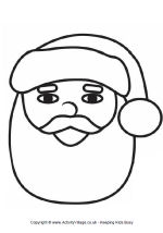 santa face collage for kids