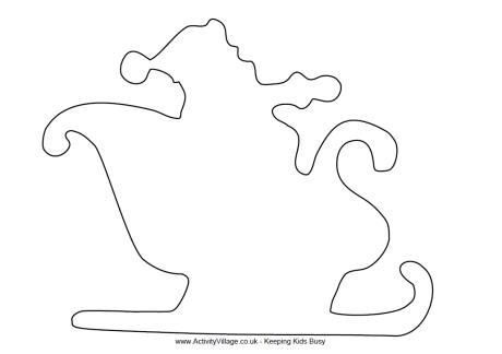 Santa and his sleigh template