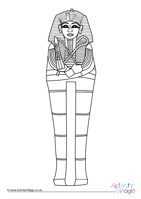 Sarcophagus Colouring Page