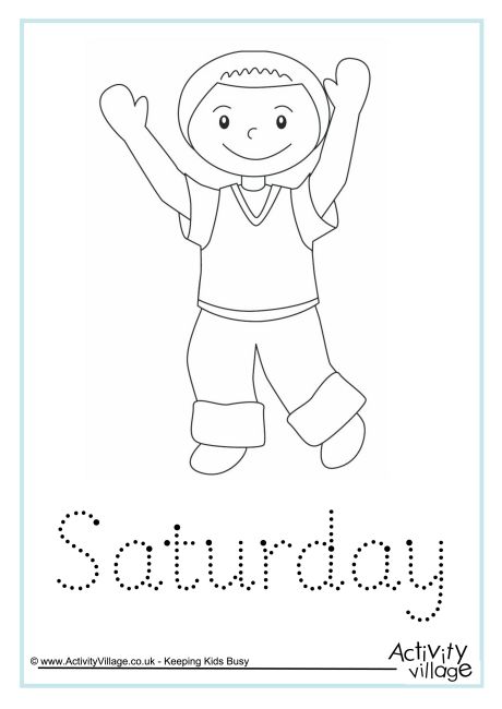 Saturday word tracing