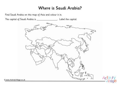 Saudi Arabia Location Worksheet