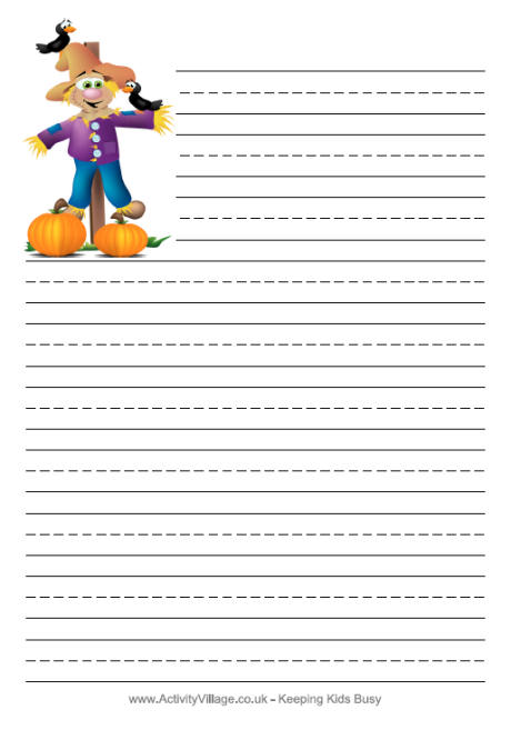 Scarecrow writing paper