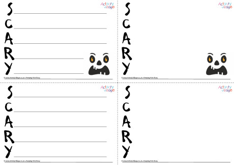 Scary Acrostic Poem Printable