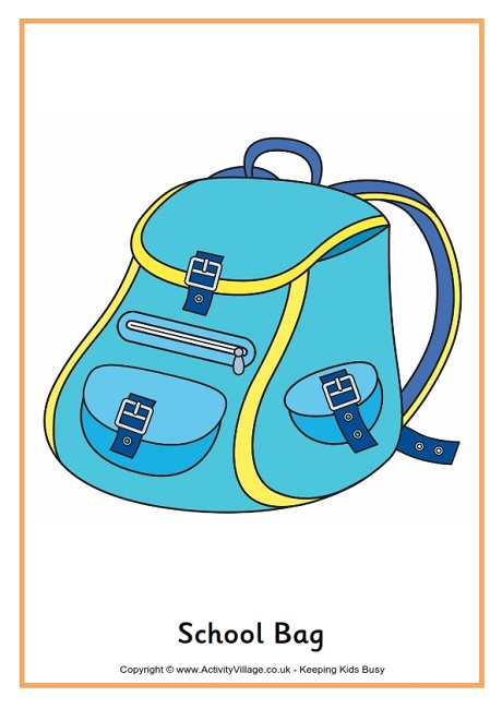 School bag poster School bag poster