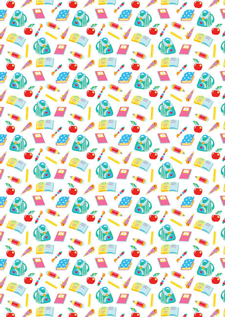 School bags scrapbook paper