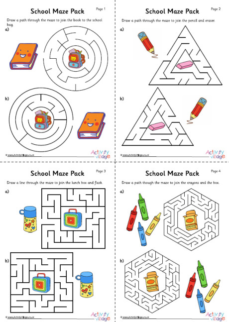 School Maze Pack School Maze Pack