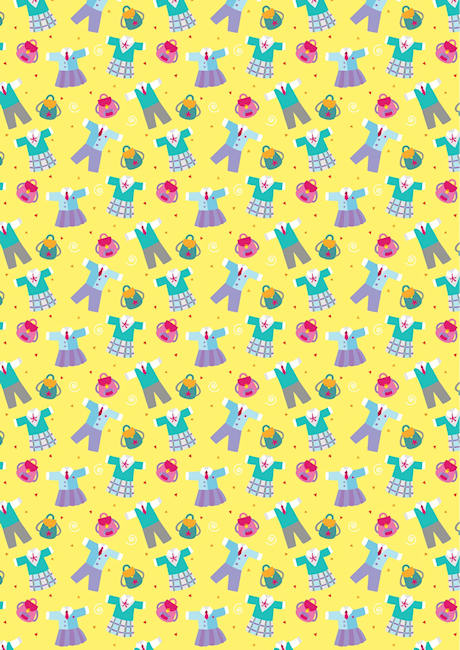 School uniform scrapbook paper