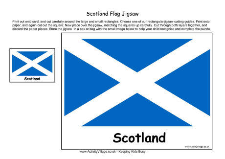 Scotland flag jigsaw