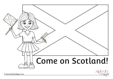 Scotland supporter colouring page 2