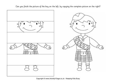 Complete the Scottish boy puzzle