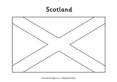 scotland flag colouring page