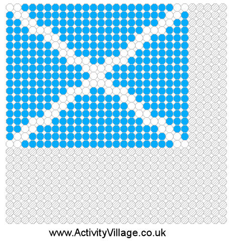 Scottish Flag Fuse Bead Pattern