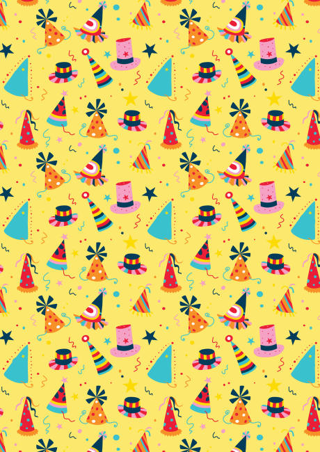 Scrapbook paper party hats