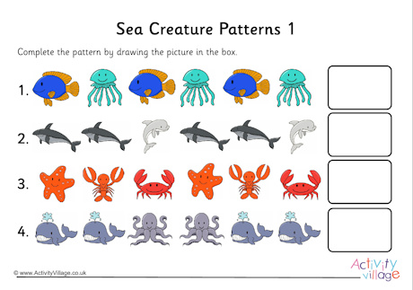Sea creature patterns 1