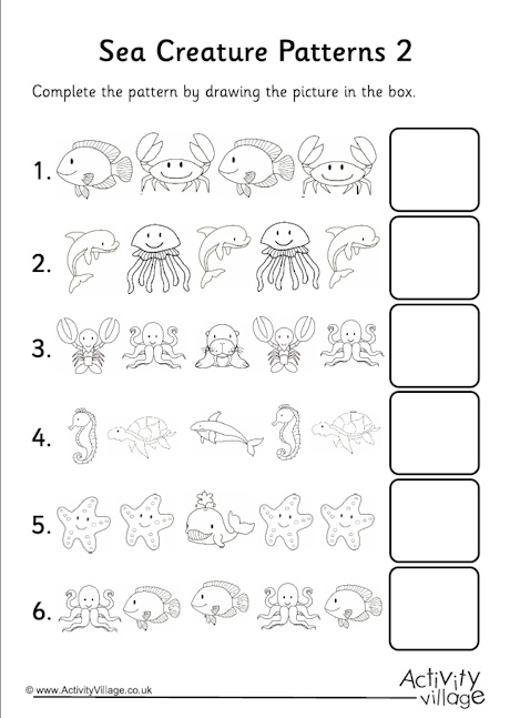 Sea creature patterns 2