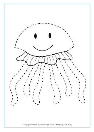 Sea Creature Tracing Pages