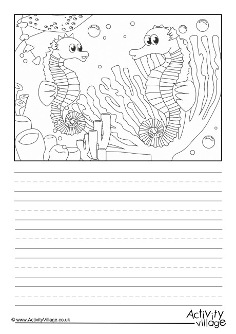 Seahorses Scene Story Paper