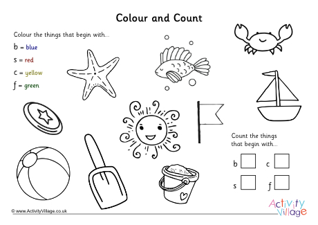 Seaside colour and count