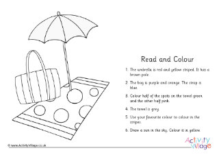 Seaside Reading Worksheets