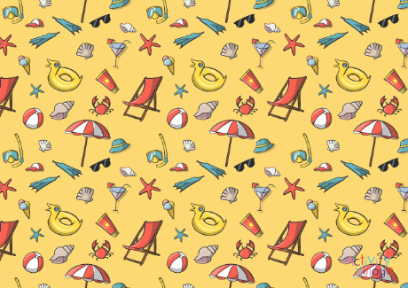 Seaside scrapbook paper 2