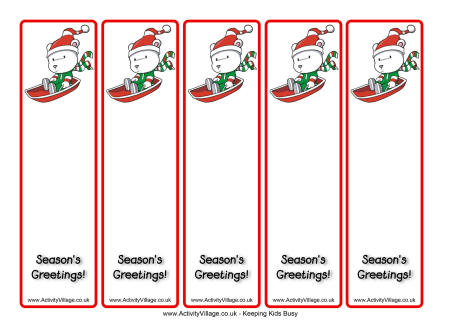 Seasons greetings bookmarks