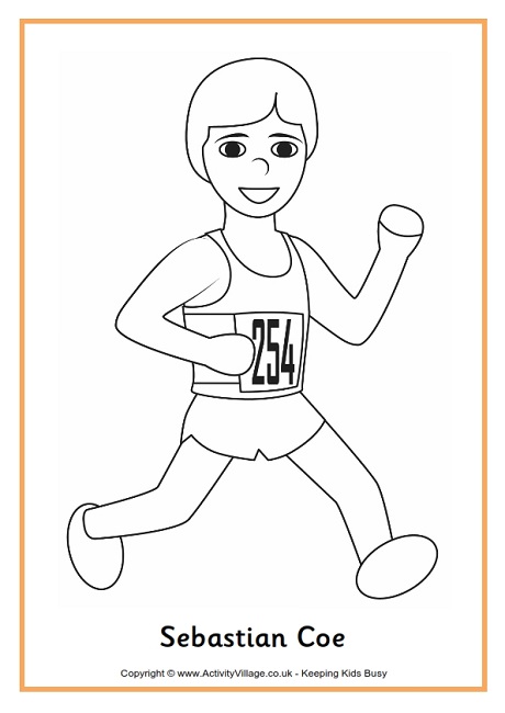 Sebastian Coe colouring page