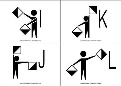 Semaphore Alphabet Cards Semaphore Alphabet Cards