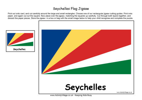 Seychelles flag jigsaw
