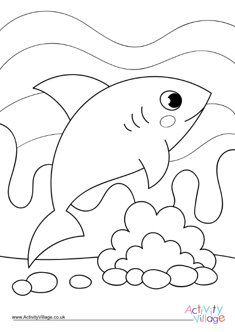 Shark Colouring Page 3