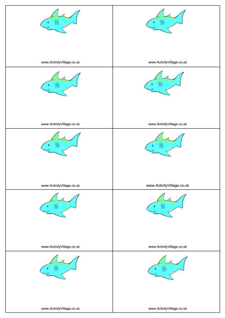Shark name badges 