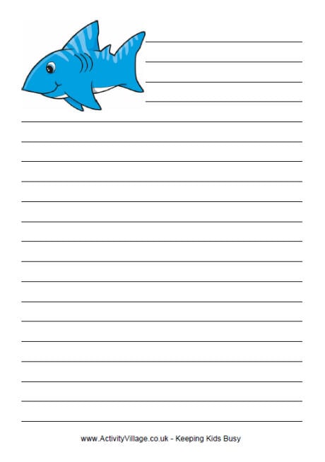 Shark writing paper