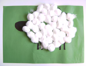 Sheep collage craft