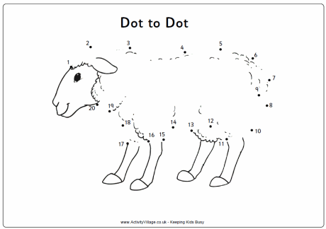 Sheep dot to dot