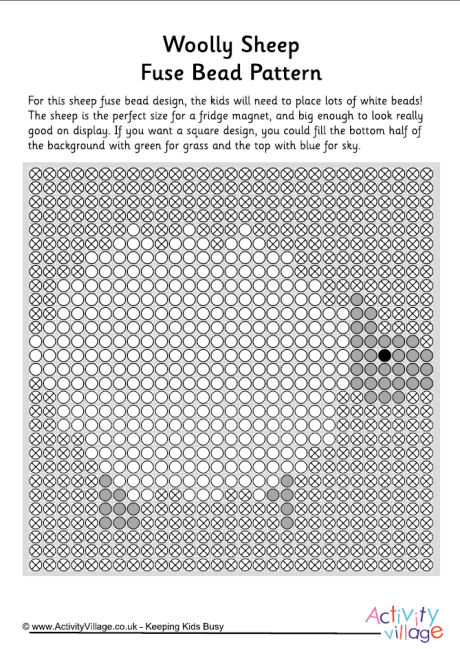 Sheep fuse bead pattern Sheep fuse bead pattern