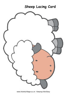 Sheep lacing card