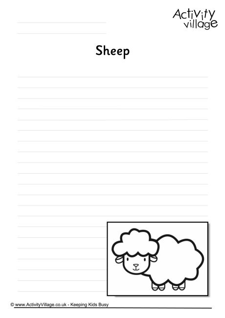 Sheep writing page