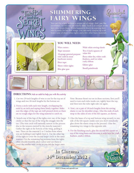 Shimmering fairy wings craft
